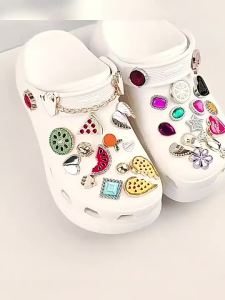 Metal jibbitz cross metal Gem Diamond Shoe Buckle DIY Fashion Shoes Accessories