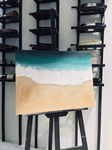 18” x 24” ocean waves textured painting (2024) | ‼️ WE CUSTOMIZE ANY SIZE ‼️