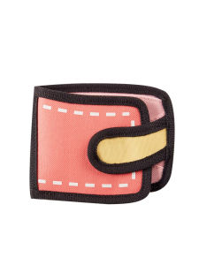 Cute Canvas Short Wallet Womens 2024 New Handbag Large Capacity Coin Purse Anime Cartoon Style PU Synthetic Leather Bag