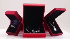 Hộp Đựng Trang Sức Gắn Đèn Led Hộp Nhẫn Vòng Cổ Vòng Tay Bằng Nhựa Cao Cấp