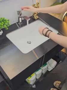 Bàn Đá 2 Tầng Nhà Tắm  Kèm Chậu Âm Bàn Chống Xước Mẫu Mới Nhất Hot Nhất Hiện Nay - Hàng Nhập Khẩu Bảo Hành 10 Năm