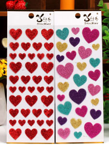 Nhãn Dán Mặt Nhảy Múa Lấp Lánh Nhãn Trang Trí Bàn Tay Trái Tim Mặt Trăng Sao Chất Liệu Giấy Tấm Lót Văn Phòng Phẩm