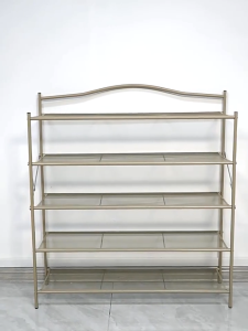 【PLAYFUL】Installation-Free Folding Iron Shoe Rack Household Doorway Multi-Layer Simple Shoe Cabinet