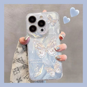 Korean Japanese Style Gradient Butterfly Anti-fall Protection Case for VIVOY100 Y300PRO Y200/Y78+/Y77E/Y76 Y74/Y73/Y52 Silicone Y31S Fresh Style Y33