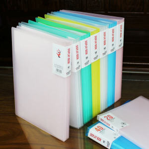 ความจุขนาดใหญ่ A4 โปร่งแสง แฟ้มโฟลเดอร์ 80 หน้าเอกสารอัลบั้มงานศิลปะ คอลเลกชัน ออแกไนเซอร์จัดเก็บ นักเรียน คลิปหนีบกระดาษทดสอบ