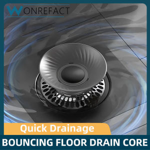 Universal Pop-Up Floor Trap Anti-Cockroach Odour Toilet Foot Press Drain Cover Filter for HDB Easy Install
