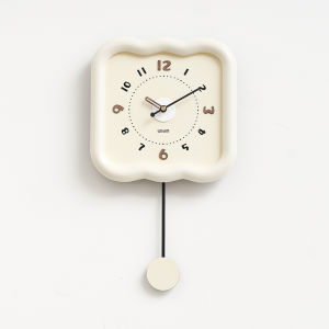 mandelda | Modern Minimalist Creamy Style Decorative Clock