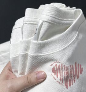 White Pure Cotton Half Sleeve T-Shirt Women Loose Summer Top Shoulder Width Regular Print Street Style Creative Design T-Shirt