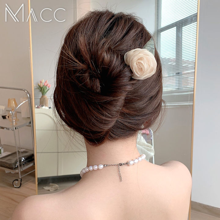 Trâm Cài Tóc Hoa Sơn Trà Trâm Cài Tóc Mori Girl Hiện Đại Đơn Giản Trâm Cài Tóc Búi Củ Tỏi Khí Chất Nho Nhã Sườn Xám Phụ Kiện Tóc Phong Cách Cổ