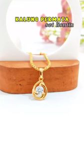 KL 051 - Kalung Set Liontin Dewasa Permata Kunci Kalung Xuping Lapis Emas Imitasi - Cute