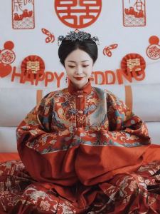 ชุดแต่งงานสไตล์จีนใหม่ HARSIDE ชุดเช้าสำหรับเจ้าสาว ชุดราตรีแบบลำลอง ชุดฮันฟู่ ชุดกระโปรงม้า ชุดคลุมกางเกง