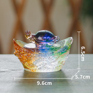 New Chinese Style Home Altar Decoration Lucky Tortoise Money Symbol Ornament Ancient Method Crystal Wealth Attracting Bag Decoration