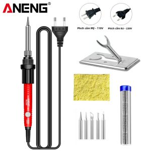 Bộ Hàn Điện ANENG 60W SL104 Điều Chỉnh Nhiệt Độ Di Động Kèm Đầu Hàn Sử Dụng Điện EU/220V Hoặc US/110V