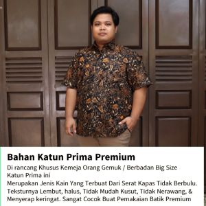 Kemeja Batik Jumbo Lengan Pendek Pria Big Size Ukuran Besar COD Premium