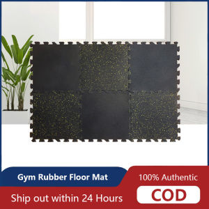 Gym Waterproof Rubber Mat 50 X 50cm Skipping Rope Silencer Shock Absorption Cushioning Rubber Household Dumbbell Barbell Splicing Floor Tiles