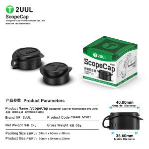 2UUL MS81 Microscope Eyepiece Protective Dust Cover Strong Light-blocking for Stereo Microscope Lens Protective Dust Cover Tool