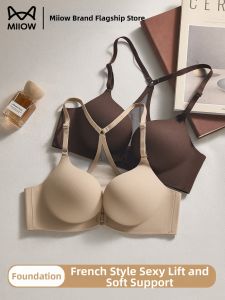 MiiOW | Front Clip Gather Push-Up Seamless Halter Backless Bra