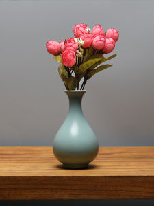 Antique Song Dynasty Aesthetic Iyu Porcelain Kiln Hydroponic Greenery Flower Vase Vintage Elegance Small Ornament Floral Holder