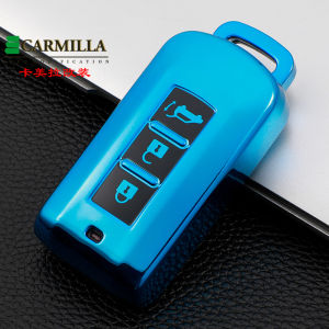 Soft TPU 3 Buttons Smart Remote Key Fob Case Chain for Mitsubishi Lancer Outlander ASX Eclipse Cross Keychain