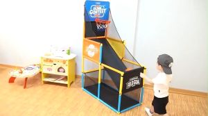 Fun Single Shot Basketball Stand Set Arcade Hoop Game Rack Board Ring Ball Net Indoor Outdoor Sport Play Easy Set Up Air Pump Included Ideal For Kids