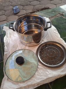 dandang nasi tutup kaca +18 cm tebal