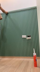 ไม้ระแนง ไม้ระแนงหน้าเรียบ ไม้ระแนงตกแต่งภายใน ภภายนอก รุ่นXL014-Oak