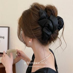 MENGWU | Korean Satin Cloud Large Shark Clip New