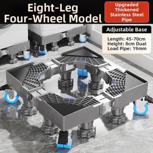 BESSGROUP | Adjustable Height Dolly with Swivel Wheels for Shock Absorption  Washing Machine Base