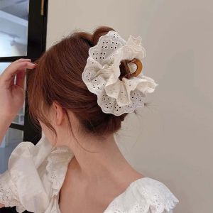 Tooyoo Elegant Retro Headdress Lace Large Hair Clip Hair Claw Clip Female Ballet Style High-end