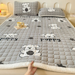 Thickened Milk Velvet Mattress Soft Pad Winter Home Use Bed Quilt Warm Bedroom Bedding Blanket Warmth Comforter Quilt Cover
