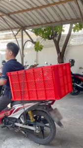 Clip Pac ลังใส่ของ ลังอุตสาหกรรม ลังโปร่ง ลังเอนกประสงค์ ใบใหญ่ แข็งแรงมาก จุได้เยอะ ใช้ขนพัสดุ ใส่ผลไม้ ของ 10 ชั้น