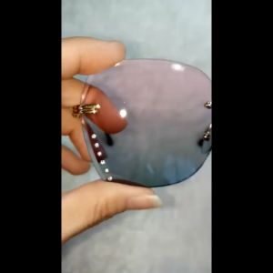 READY STOCK !! Sunglasses Kacamata Hitam Kotak Besar Wanita No Bingkai Women Sunglasses Titanium New Arrival Import Kacamata Fashion Oversize Rimless Korean Style Kacamata Gaya Lensa Normal Gradasi Elegant