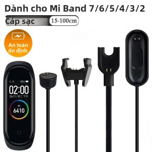 Dây Sạc USB Cho Xiaomi Mi Band 7/6/5 Pro Cáp Sạc Di Động Tương Thích Với Miband 2/3/4/5/6/7 Adapter