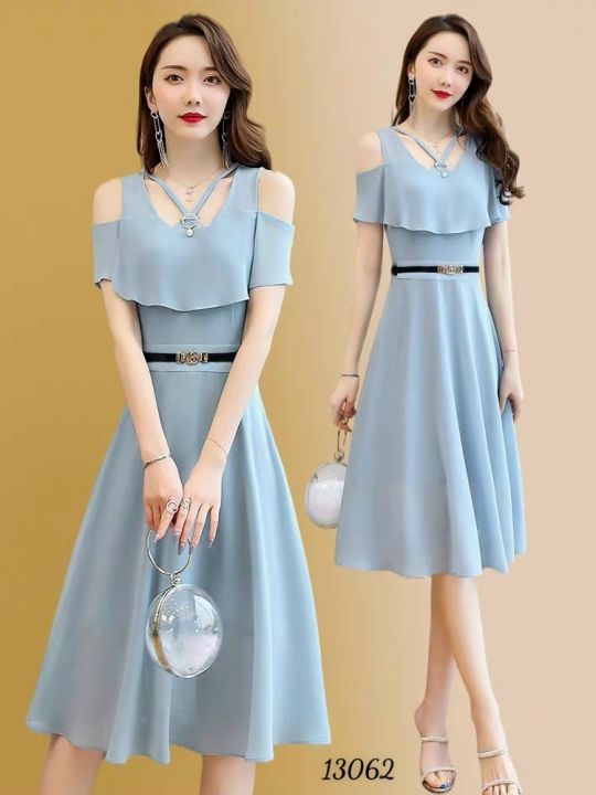 Váy đầm xòe M2063 Trắng BUTINO SHOP thời trang nữ hàng thiết kế Cao Cấp - 4  màu - Đầm, váy nữ | ThờiTrangNữ.vn