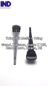 Tutup-Penutup-Colokan Oli Mesin-Atas Set Seal-Oring-Karet Abu Astrea Prima-Grand-Star-Legenda-Impressa & Supra-X-Fit-New & Supra X 125-PGMFI & Blade