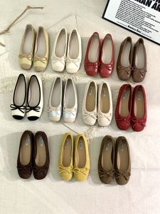 Soft Ballet Flat Shoes French Candy Soft Bottom Silver New Chinese Red Single Shoes Autumn Small Fragrance Wind Womens Shoes