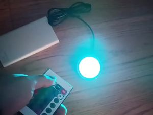 USB 5V RGB Spotlight 3W 5W Surface Installation Remote Controller LED Simple Ceiling Light Wine Cabinet Light Ultra Thin 8mm