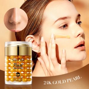 SADOER 24K Golden Pearl Collagen Facial Moisturizer สําหรับ Whitening Moisturizing Anti-Wrinkle Brightening Skin 60g