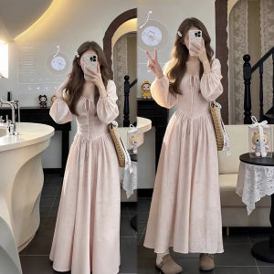 XUECAIQI | French Style Slimming Graceful Long Dress New Spring 2026
