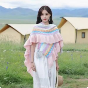 FENGHONGTAO | Knitted Fringe Scarf