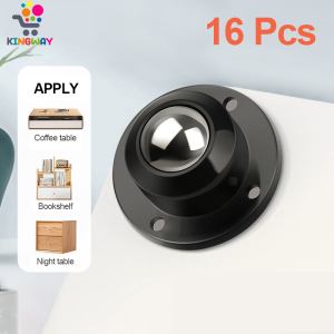 16Pcs Mute 360 Degree Adhesive Swivel Wheels Universal Wheel Furniture Casters Base Roller Furniture