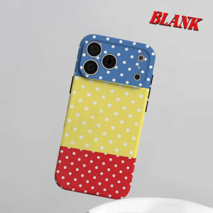 Primary Polka Dots Phone Case for iPhone 18 17 16 15 14 13 12 11 Air Pro Max Plus Double-layer Cover