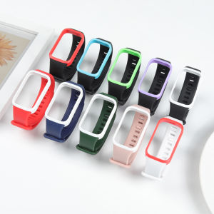 PC Case + Silicone Strap for Xiaomi Redmi Band 3 Accessories Sprot Rubber Bracelet with Protective Bumper Cover for Mi Band 9 Active