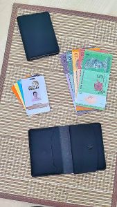 KASHVAU Soft Card Holder With Card Slots And Button Pockets For Coins For Men & Women 329