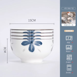 ชามทานอาหารแบบใหม่ปี 2024 ชามเซรามิกสุดหรูหราสำหรับใช้ในบ้าน ชุดจานและช้อนสำหรับทานข้าว ชุดที่มีคุณภาพสูง