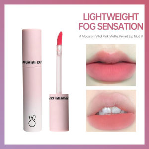 [COD] CAPPUVINI Lipstik Liquid Matte Macaron Pink Lipcream Matte Lembut Tahan Lama Anti Air-💞Margot