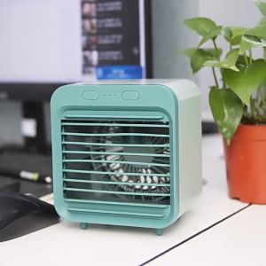 Portable Mini Air Conditioner Air Humidifier USB Desktop Air Cooler Quiet Cooling Water TanK Fan for Home