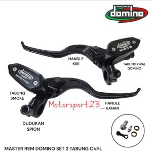 Master rem domino racing italy tabung oval 1 set kanan kiri Nmax PCX Xmax Adv dll