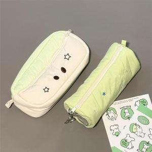 Túi Đựng Bút Chì Dung Tích Lớn Phong Cách INS Dành Cho Nữ Học Sinh Túi Đựng Bút Chì Bằng Vải Nhung Đựng Nhiều Đồ Dùng Học Tập