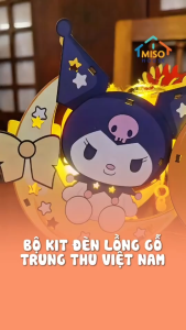 Đèn lồng trung thu gỗ cho bé in màu sẵn lồng đèn gỗ Việt Nam